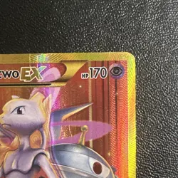 Pokemon XY BREAKthrough Mewtwo EX 164/162 Secret Rare Full Art DAMAGED - Image 3