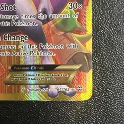 Pokemon XY BREAKthrough Mewtwo EX 164/162 Secret Rare Full Art DAMAGED - Image 4