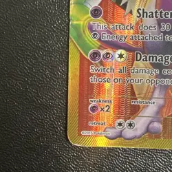 Pokemon XY BREAKthrough Mewtwo EX 164/162 Secret Rare Full Art DAMAGED - Image 5