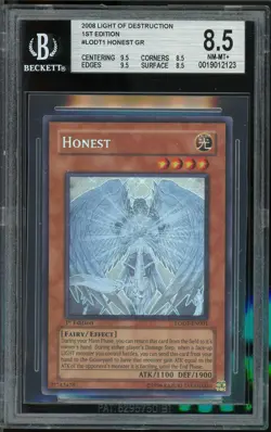 Honest Gr LODT-EN001 Ghost Rare 1st Edition Yugioh BGS 8.5 Silver *123 - Image 1