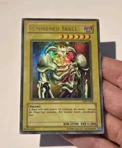Yugioh Summoned Skull MRD-003 Ultra Rare Vintage Metal Raiders Faded MP - Image 4