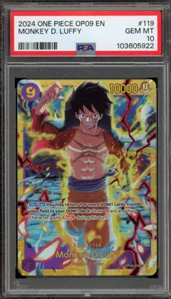 One Piece CCG Monkey.D.Luffy OP09-119 PSA 10 Gem Mint - Image 1