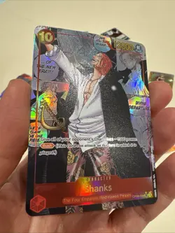 One Piece CCG Shanks OP09-004 SR Foil Manga English Custom Card - Image 2