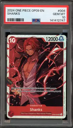 One Piece CCG Shanks OP09-004 PSA 10 Gem Mint - Image 1