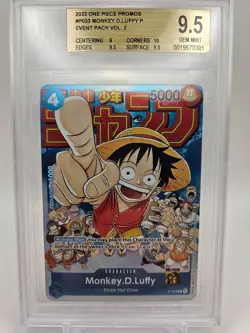 One Piece Card Game Promos P033 Monkey.D.Luffy P/(Event Pack Vol. 2) BGS 9.5 - Image 1