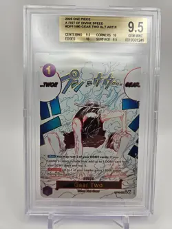 One Piece TCG Fist of Divine Speed OP11-080 Gear Two ALT ART BGS 9.5 - Image 1