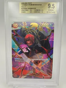 One Piece TCG Premium Booster Vol. 2 OP06-007 Shanks SP BGS 9.5 - Image 1