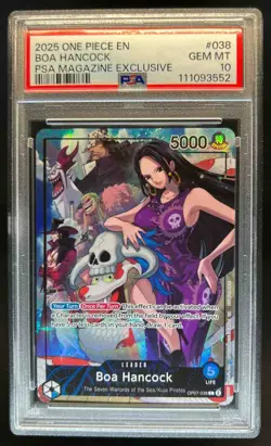 2024 One Piece Boa Hancock Alternate Art PSA Magazine Exclusive #OP07-038 10 - Image 1
