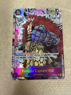 One Piece Tcg Card Op05-074 Eustass Captain Kid Op05 Manga Rare Alt Art Top - Image 1