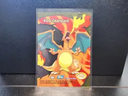 #06 Charizard PC3 Topps TV Animation Clear Pokemon Card - Pack Fresh - Image 2