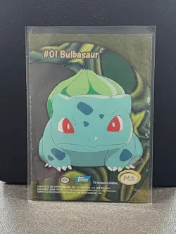 Bulbasaur #01 PC2 Topps TV Animation Clear Pokemon Card - Pack Fresh - Image 2