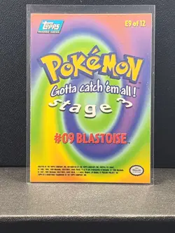 Blastoise - #09 - TOPPS SERIES E9 OF 12 BLUE LOGO Pokemon Card TCG Non Holo - NM - Image 2