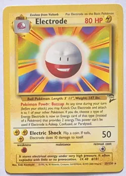 Electrode Pokemon Base Set 2 25/130 Rare Vintage Pokemon TCG Card - Image 1
