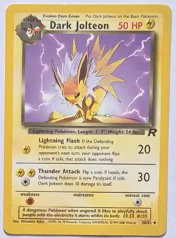Dark Jolteon Pokemon Team Rocket 38/82 Regular Pokemon TCG Card - Image 1