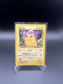 Pokemon TCG E3 Stamped Pikachu Card 58/102 1999 - Image 1