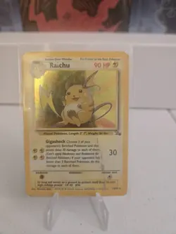 Pokemon TCG Raichu Fossil Holo Rare Card 14/62 DMG - Image 1