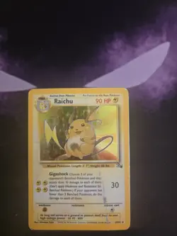 Pokemon TCG Raichu Fossil Holo Rare Card 14/62 DMG - Image 2
