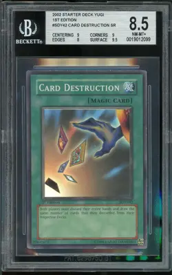 Card Destruction Sr SDY-042 Super Rare 1st Edition Yugioh BGS 8.5 Silver *099 - Image 1