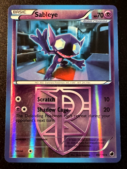 Sableye 49/116 B&W Plasma Freeze Pokemon Card Reverse Holo Foil Rare LP - Image 1