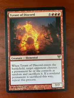 MTG Tyrant of Discord CARD SINGLE USED EXCELLENT CONDITION SEE PHOTOS - Image 1