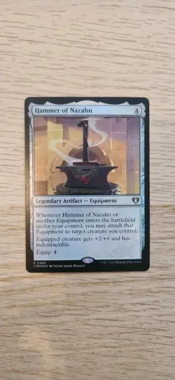 Hammer Of Nazahn Nonfoil Commander Masters Card #0388 MTG LP Foil - Image 1