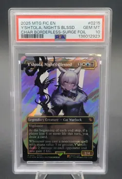 Y'shtola, Night's Blessed Borderless Surge Foil PSA 10 Gem Mint FIC215 Mythic - Image 1
