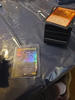 mtg commander deck Neriv, Crackling Vanguard With Sleeves And Custom Deck Box - Image 1