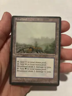 MTG Brushland Regular Rare Ice Age MP X1 Reserved List Magic - Image 1
