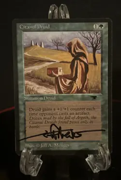 Citanul Druid Artist Proof Signed Jeff A. Menge MTG Antiquities Magic AP - Image 1