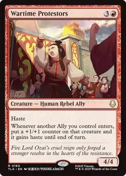 FOIL WARTIME PROTESTORS x1 mtg NM The Last Airbender 1 Rare - Image 1