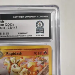 Pokemon Rapidash Aquapolis 31/147 2003 Stage 1 English CGC Guinness World Record - Image 3