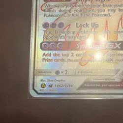 Pokemon TCG Nihilego GX SV62/SV94 Hidden Fates Shiny Vault Full Art Holo - Image 3