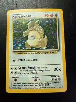 Pokemon TCG Kangaskhan Jungle 5/64 Holo Unlimited Holo Rare MISPRINT NO SYMBOL - Image 1
