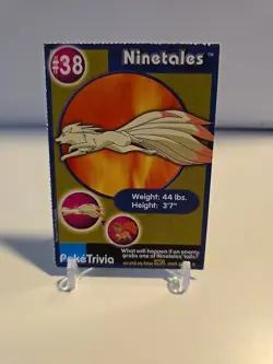 Pokemon Burger King PokeTrivia Perforated Ninetails #38 - Image 1