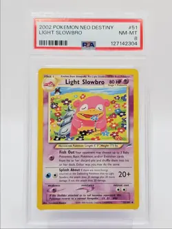 LIGHT SLOWBRO 2002 POKEMON NEO DESTINY UNCOMMON 51/105 PSA 8 Q0004 - Image 1