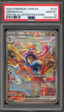 Pokemon Greninja ex Twilight Masquerade Special Illustration Rare #214 PSA 10 - Image 1
