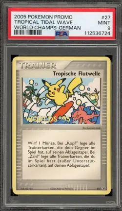 Pokemon Tropical Tidal Wave 2005 World Championships GERMAN Promo #27 PSA 9 Mint - Image 1
