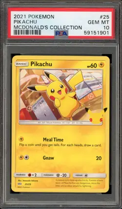 Pokemon 2021 Pikachu McDonald's Coll. Promo #25 PSA 10 Gem Mint - Image 1