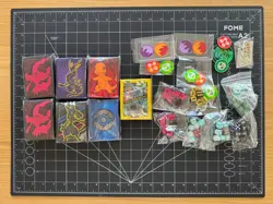 Pokemon TCG Assorted Sleeves (7x), Dice (7x) and Tokens/Coins - Image 1