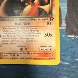Pokemon Dark Charizard 4/82 Team Rocket Holo Rare English 2000 Unlimited Card - Image 5