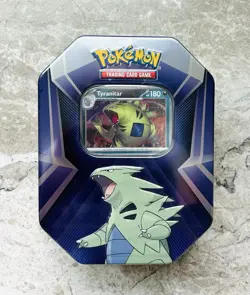 New Sealed Pokemon Tyranitar Triple Whammy Tin Booster Pack - Image 1