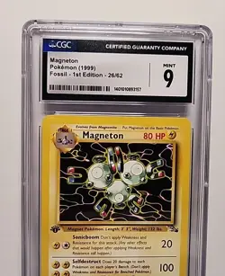 CGC 9 Magneton 26/62 1st Edition Fossil 1999 Pokemon Card Graded CGC Mint 9 - Image 3