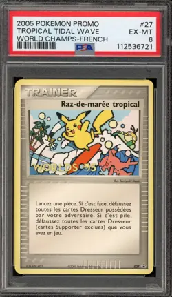 Pokemon Tropical Tidal Wave 2005 World Championships FRENCH Promo #27 PSA 6 - Image 1