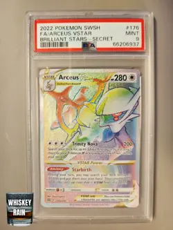 2022 Pokemon Arceus Sword & Shield Brilliant Stars Secret FA Vstar PSA 9 176/172 - Image 1