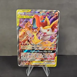 Pokemon Charizard & Braixen GX SM230 Promo Sun & Moon Holo Tag Team - Image 1