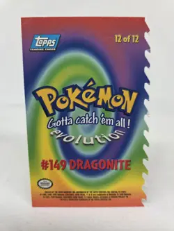 1999 Topps Pokemon the First Movie Dragonite E12 of 12 Die-Cut - Image 2