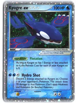 Kyogre ex 95/100 Holo Rare EX Crystal Guardians Pokemon - Image 1