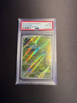 Pokemon Bulbasaur Scarlet & Violet 151 Illustration Rare #166 PSA 10 English - Image 1