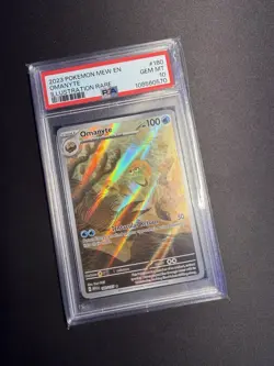Pokemon Omanyte Scarlet & Violet 151 Illustration Rare #180 PSA 10 English - Image 1