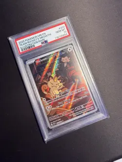 Pokemon Team Rocket’s Meowth Destined Rivals Illustration Rare #203 PSA 10 En - Image 1